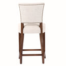 Cartier Dove Grey Linen Counter Stool in Maron
