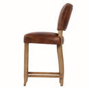 Cartier Leather Counter Stool in Briarsmoke