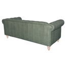 GG Green Leather Chesterfield 3 Seater Sofa