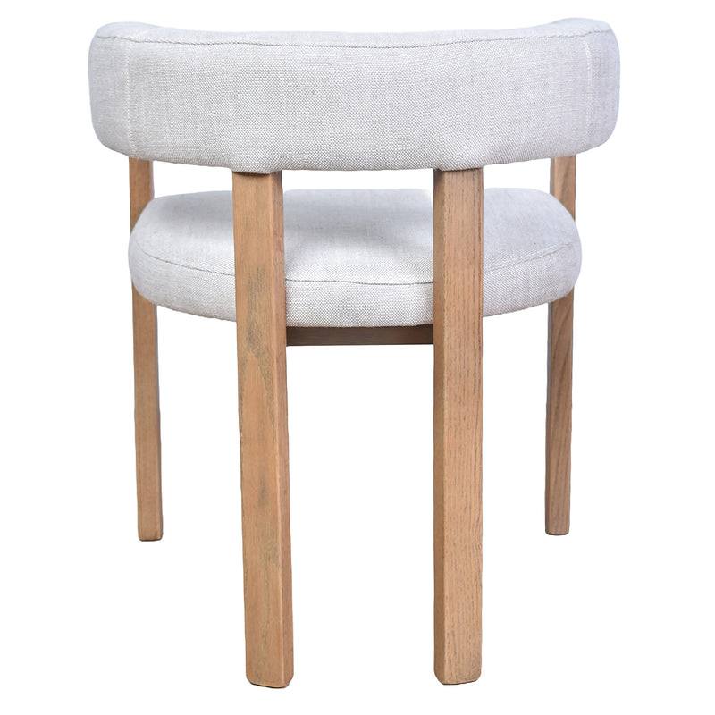 Aria Dove Grey Linen Dining Chair Briarsmoke