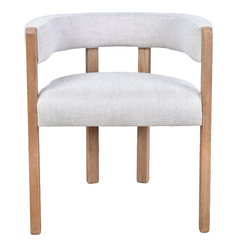 Aria Dove Grey Linen Dining Chair Briarsmoke