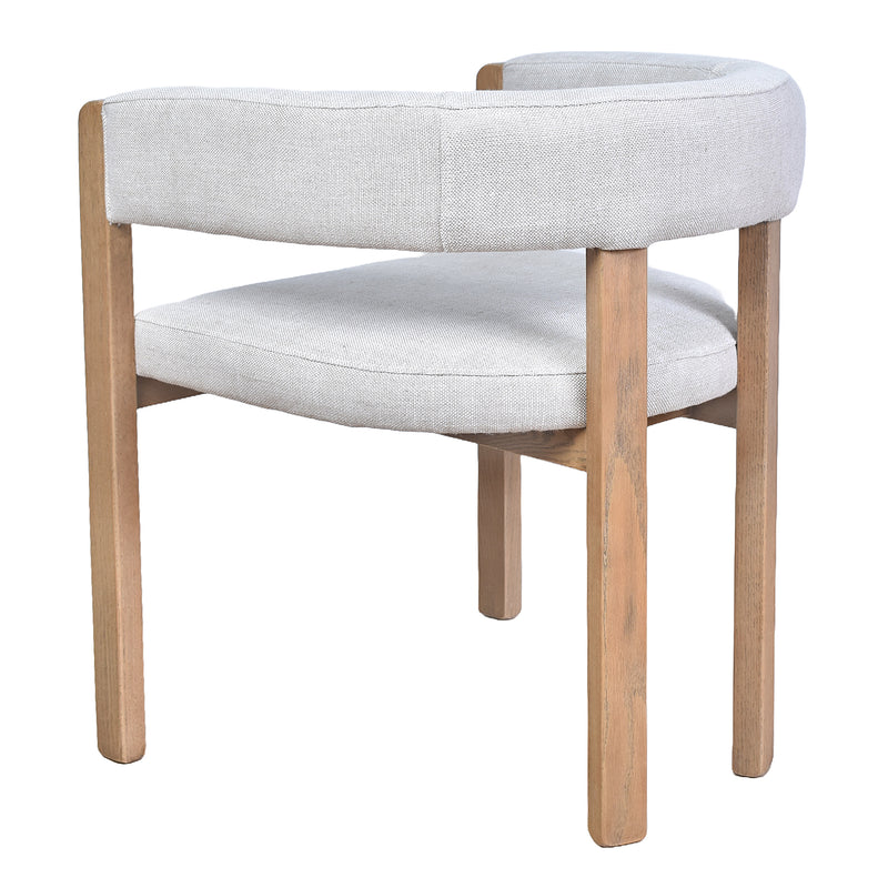 Aria Dove Grey Linen Dining Chair Briarsmoke