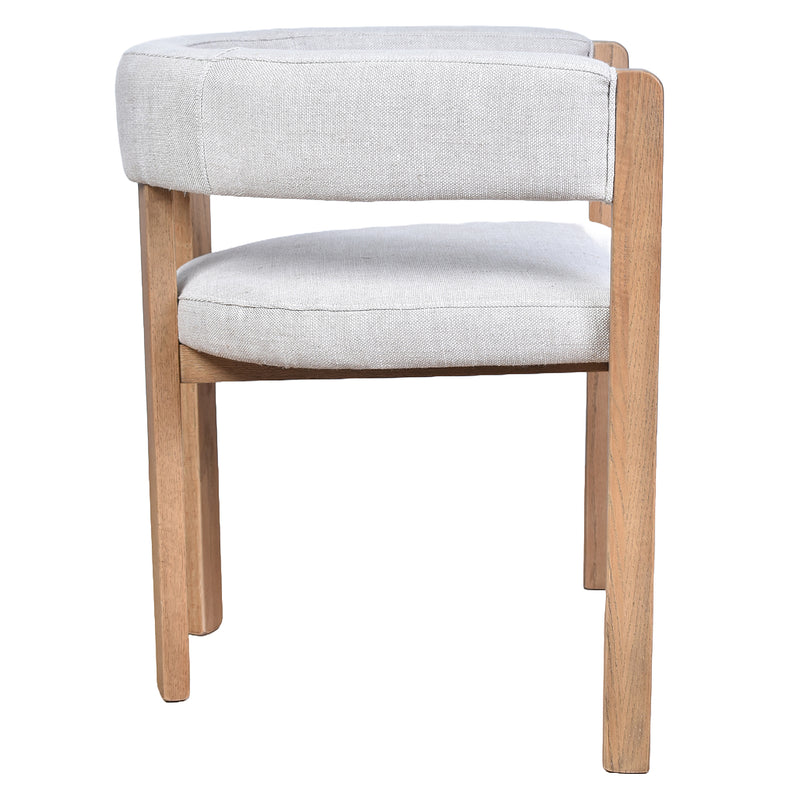 Aria Dove Grey Linen Dining Chair Briarsmoke