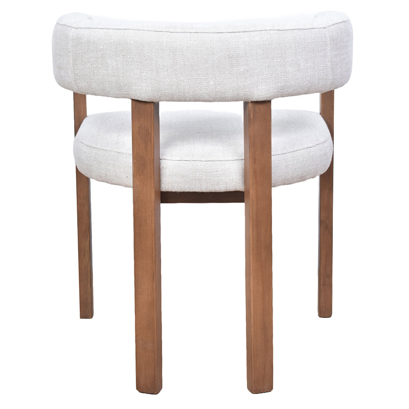 Aria Dove Grey Linen Dining Chair Maron