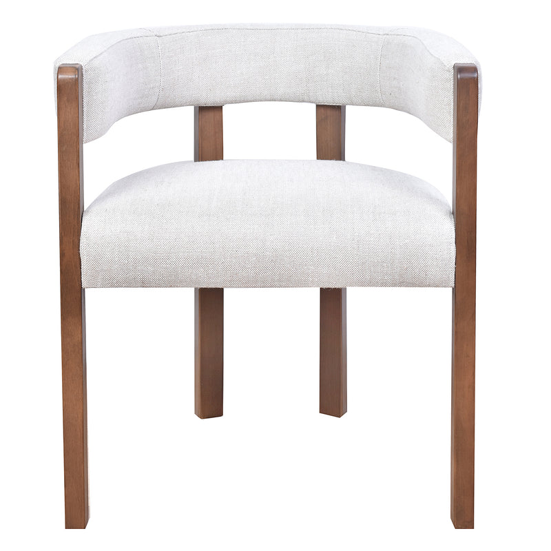 Aria Dove Grey Linen Dining Chair Maron