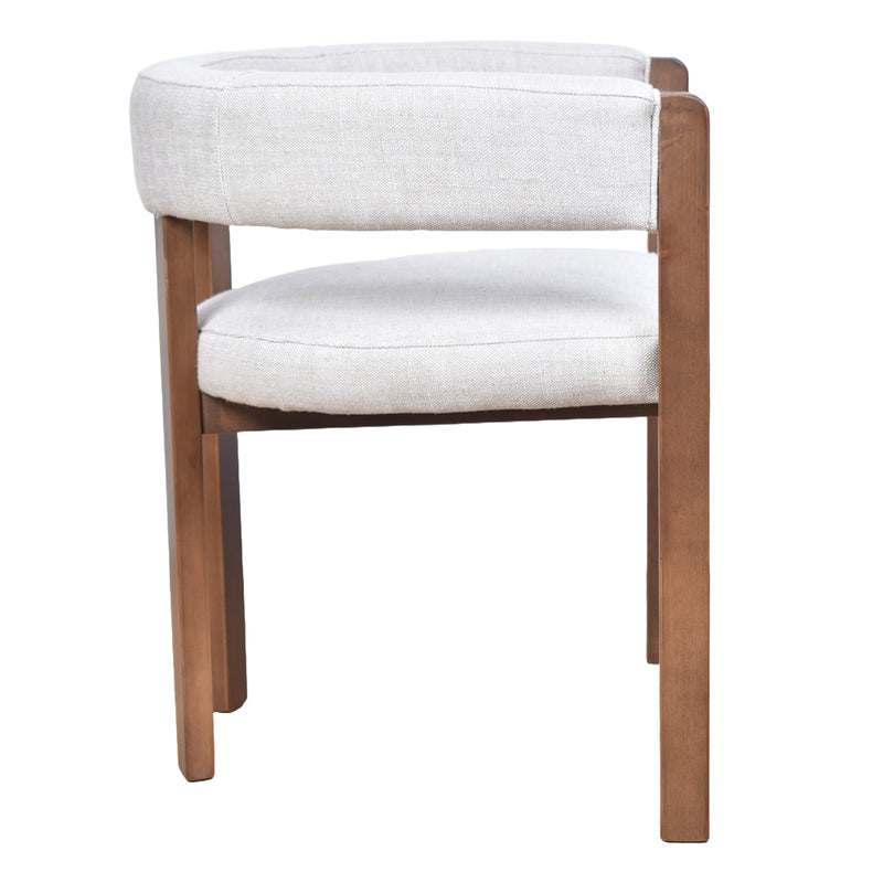 Aria Dove Grey Linen Dining Chair Maron