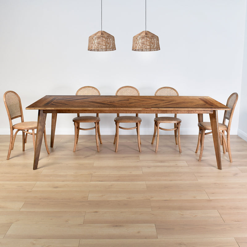 Parquet 240cm Dining Table-Dovetailed &amp; Doublestitched