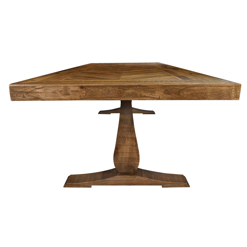 Parquet 2.8m Dining Table With Double Pedestal Base-Dovetailed &amp; Doublestitched