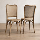 Pierre Rattan Dining Chair-Dovetailed &amp; Doublestitched