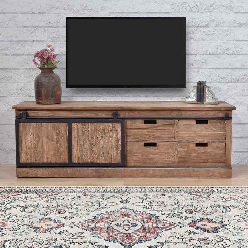 Railway Farmhouse Entertainment Unit-Dovetailed &amp; Doublestitched