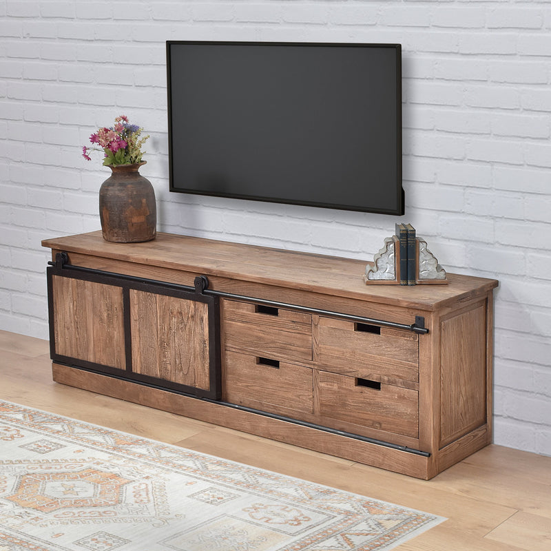 Railway Farmhouse Entertainment Unit-Dovetailed &amp; Doublestitched