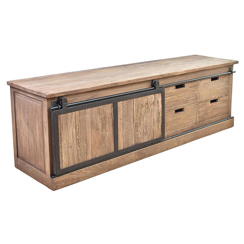 Railway Farmhouse Entertainment Unit-Dovetailed &amp; Doublestitched