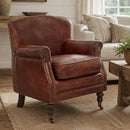 Ralston Vintage Leather Armchair-Dovetailed &amp; Doublestitched