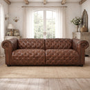 Riverstone Vintage Leather 3 Seater Chesterfield Recliner Sofa-Dovetailed &amp; Doublestitched