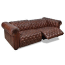 Riverstone Vintage Leather 3 Seater Chesterfield Recliner Sofa-Dovetailed &amp; Doublestitched
