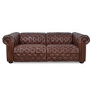 Riverstone Vintage Leather 3 Seater Chesterfield Recliner Sofa-Dovetailed &amp; Doublestitched