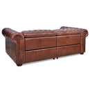 Riverstone Vintage Leather 3 Seater Chesterfield Recliner Sofa-Dovetailed &amp; Doublestitched
