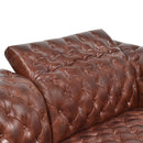 Riverstone Vintage Leather 3 Seater Chesterfield Recliner Sofa-Dovetailed &amp; Doublestitched