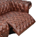 Riverstone Vintage Leather 3 Seater Chesterfield Recliner Sofa-Dovetailed &amp; Doublestitched