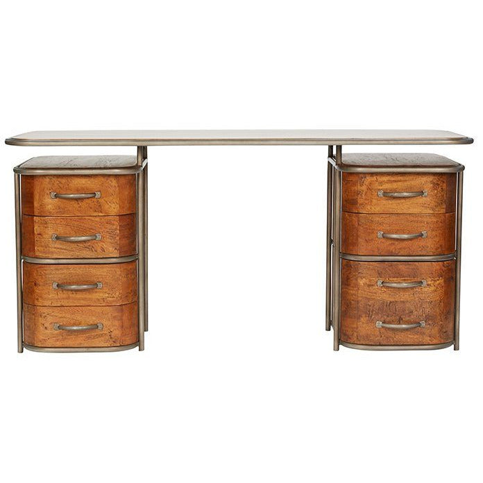 Rockafeller Art Deco Desk-Dovetailed &amp; Doublestitched