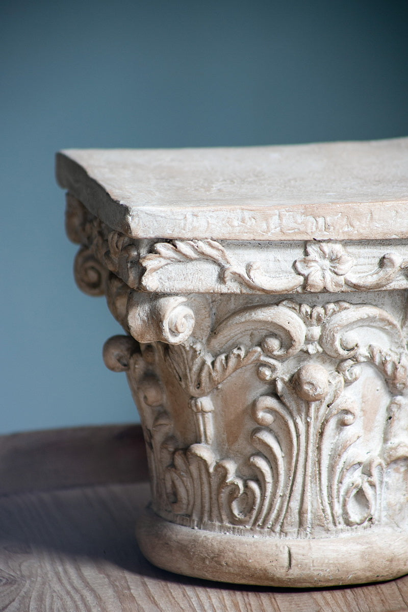 Roman Decorative Pedestal 22cm-Dovetailed &amp; Doublestitched