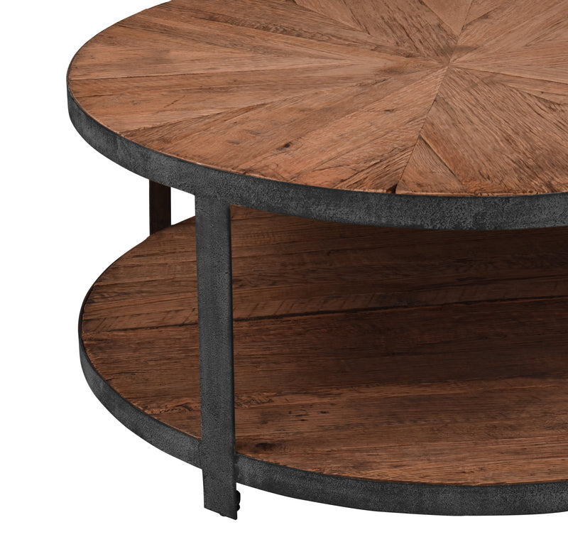 Round Farmhouse Coffee Table-Dovetailed &amp; Doublestitched