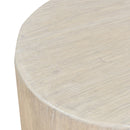 Rustic Round Elm Side Table-Dovetailed &amp; Doublestitched