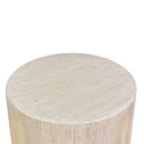 Rustic Round Elm Side Table-Dovetailed &amp; Doublestitched