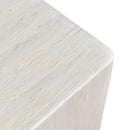 Rustic Square Elm Side Table-Dovetailed &amp; Doublestitched