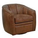 Ambrose Brown Leather Swivel Chair