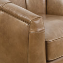Ambrose Nutmeg Brown Leather Swivel Chair