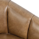 Ambrose Nutmeg Brown Leather Swivel Chair