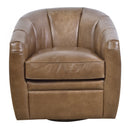 Ambrose Nutmeg Brown Leather Swivel Chair