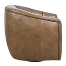 Ambrose Nutmeg Brown Leather Swivel Chair