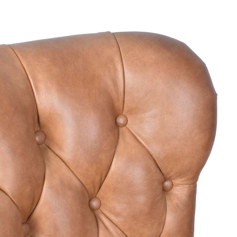Maddox Tan Leather Desk Chair