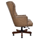 Maddox Nutmeg Brown Leather Desk Chair