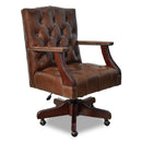 Executive Brown Leather Desk Chair