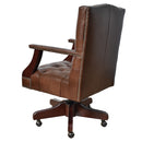 Executive Brown Leather Desk Chair