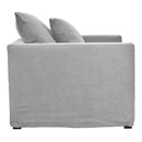 Savoy Slip Cover Armchair in Slate Grey-Dovetailed &amp; Doublestitched