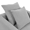 Savoy Slip Cover Armchair in Slate Grey-Dovetailed &amp; Doublestitched