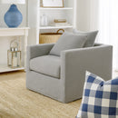 Savoy Slip Cover Armchair in Slate Grey
