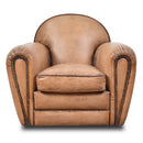 Sebastian Antique Leather Swivel Chair-Dovetailed &amp; Doublestitched