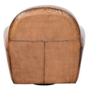 Sebastian Antique Leather Swivel Chair-Dovetailed &amp; Doublestitched
