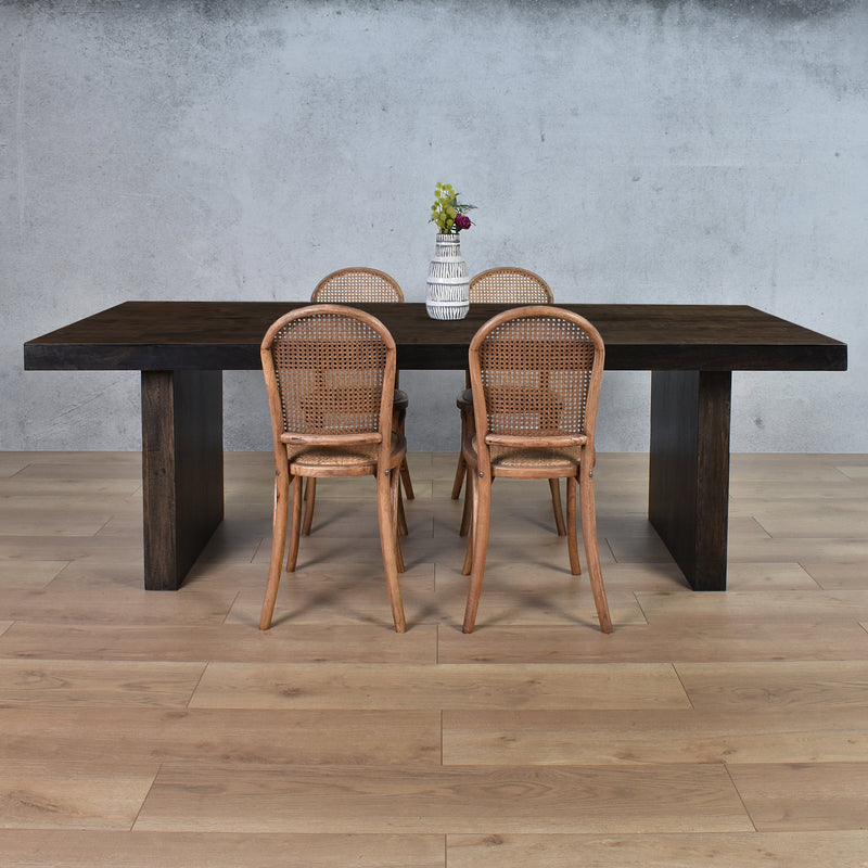 Shuttering Blackwash 2.4m Dining Table-Dovetailed &amp; Doublestitched