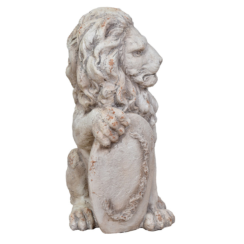 Sitting Lion Statue-Dovetailed &amp; Doublestitched