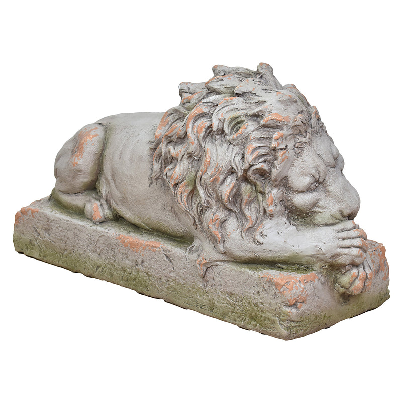 Sleeping Lion Statue-Dovetailed &amp; Doublestitched