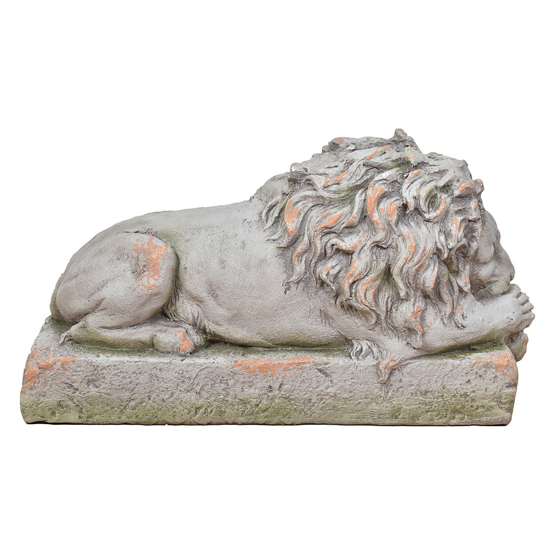 Sleeping Lion Statue-Dovetailed &amp; Doublestitched