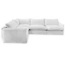 Southport Sectional Slip Cover Sofa in Cloud-Dovetailed &amp; Doublestitched
