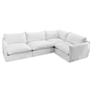 Southport Sectional Slip Cover Sofa in Cloud-Dovetailed &amp; Doublestitched