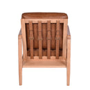 Spanne Brown Leather Accent Chair-Dovetailed &amp; Doublestitched